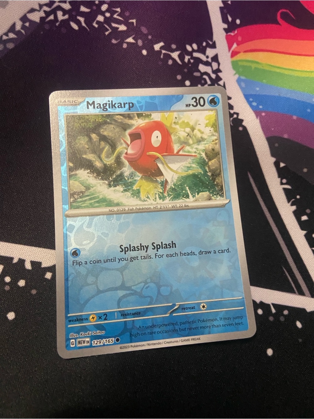 Magikarp (Card Number 129/165)Rev holo 151
